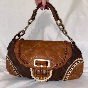 Vintage Juicy Couture Brown Quilted Leather Handbag